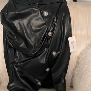 Miss Circle New York leather skirt